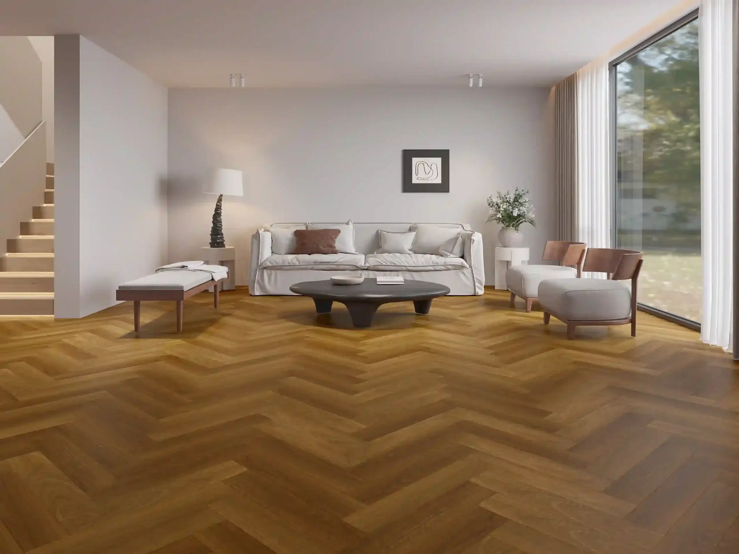 SPC 6.5mm & 9.5mm 14 herringbone pacifica flooring