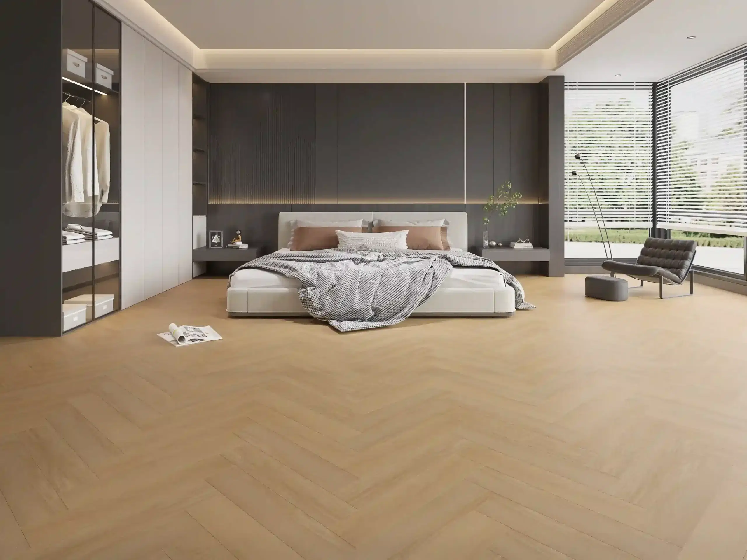 SPC 6.5mm & 9.5mm 15 herringbone french flooring
