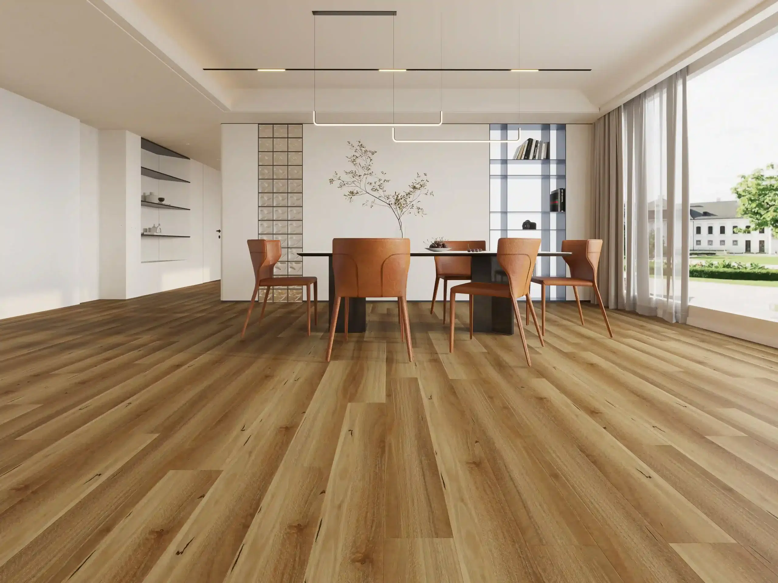 SPC 6.5mm & 9.5mm 24 long plank natural spc flooring
